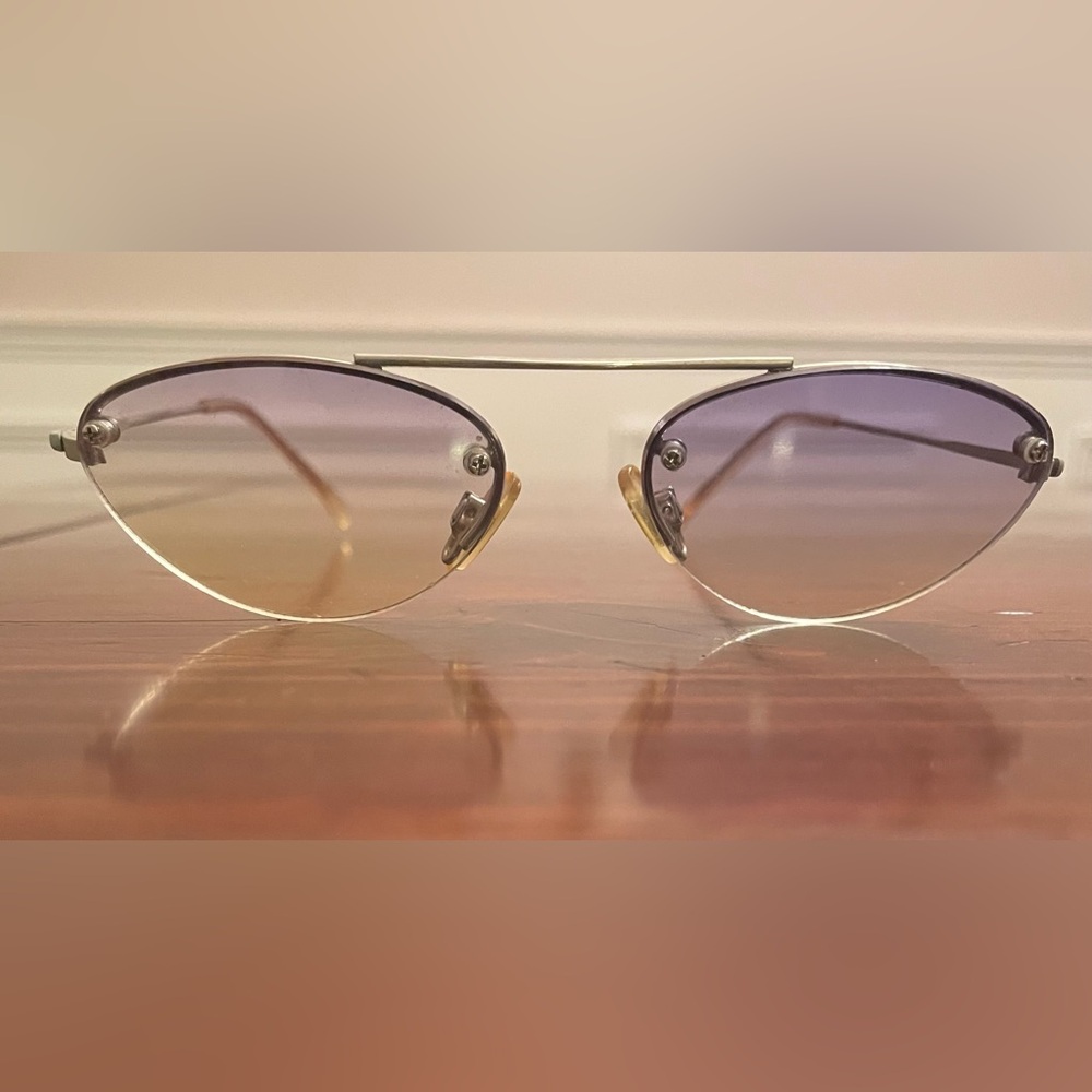 Vintage Y2K Rimless Sunglasses - Gradient Color Transition Lenses by Taylor